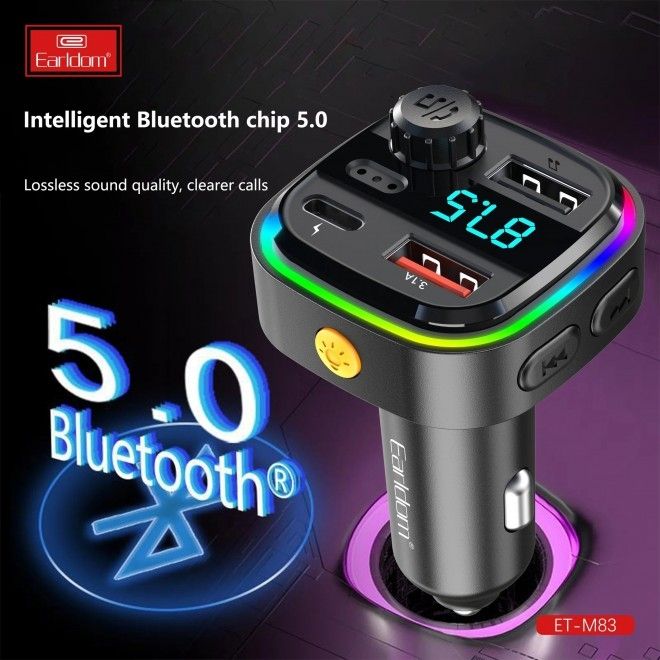 Earldom M83 Wireless Car Kit FM Transmitter V28-MOBINTEDM83
