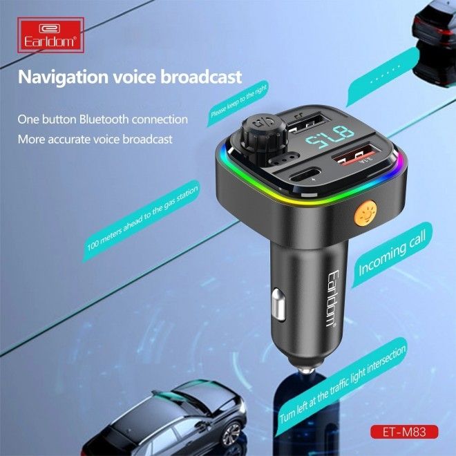 Earldom M83 Wireless Car Kit FM Transmitter V28-MOBINTEDM83