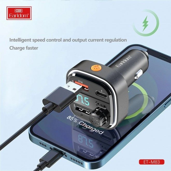 Earldom M83 Wireless Car Kit FM Transmitter V28-MOBINTEDM83