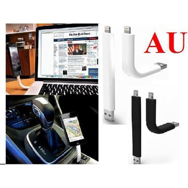 Flexible USB Data Sync Stand Mount Cable for iPhone 5/ 5S /6 BLACK ONLY V28-MOBVMXUSBLIGHTING
