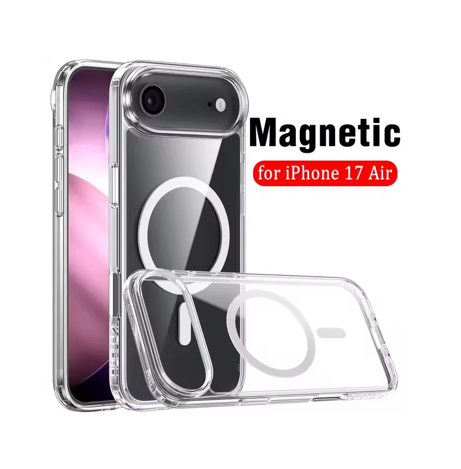 UTIA Ultimake Shockproof Transparent Case Cover With Magnetic Ring for iPhone 17 Air V28-MOBZJZMGS17AIR