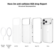 UTIA Ultimake Shockproof Transparent Case Cover With Magnetic Ring for iPhone 17 Pro Max V28-MOBZJZMGS17PM