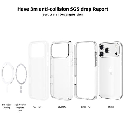 UTIA Ultimake Shockproof Transparent Case Cover With Magnetic Ring for iPhone 17 Pro Max V28-MOBZJZMGS17PM