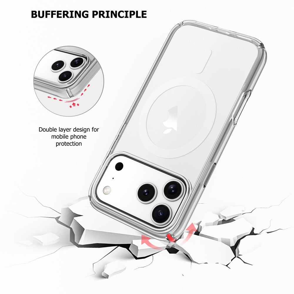 UTIA Ultimake Shockproof Transparent Case Cover With Magnetic Ring for iPhone 17 Pro Max V28-MOBZJZMGS17PM
