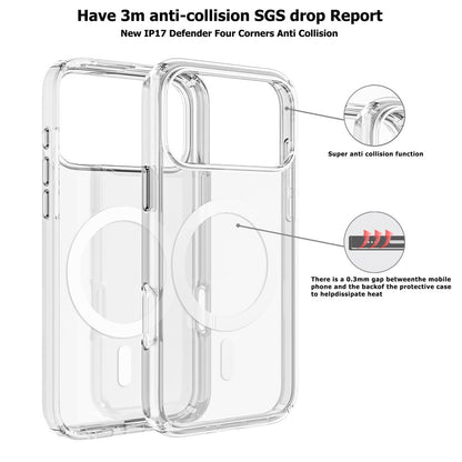UTIA Ultimake Shockproof Transparent Case Cover With Magnetic Ring for iPhone 17 Pro Max V28-MOBZJZMGS17PM