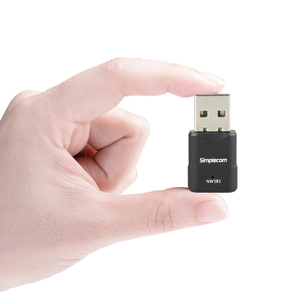 Simplecom NW382 Mini Wireless N USB WiFi Adapter 802.11n 300Mbps V28-NW382