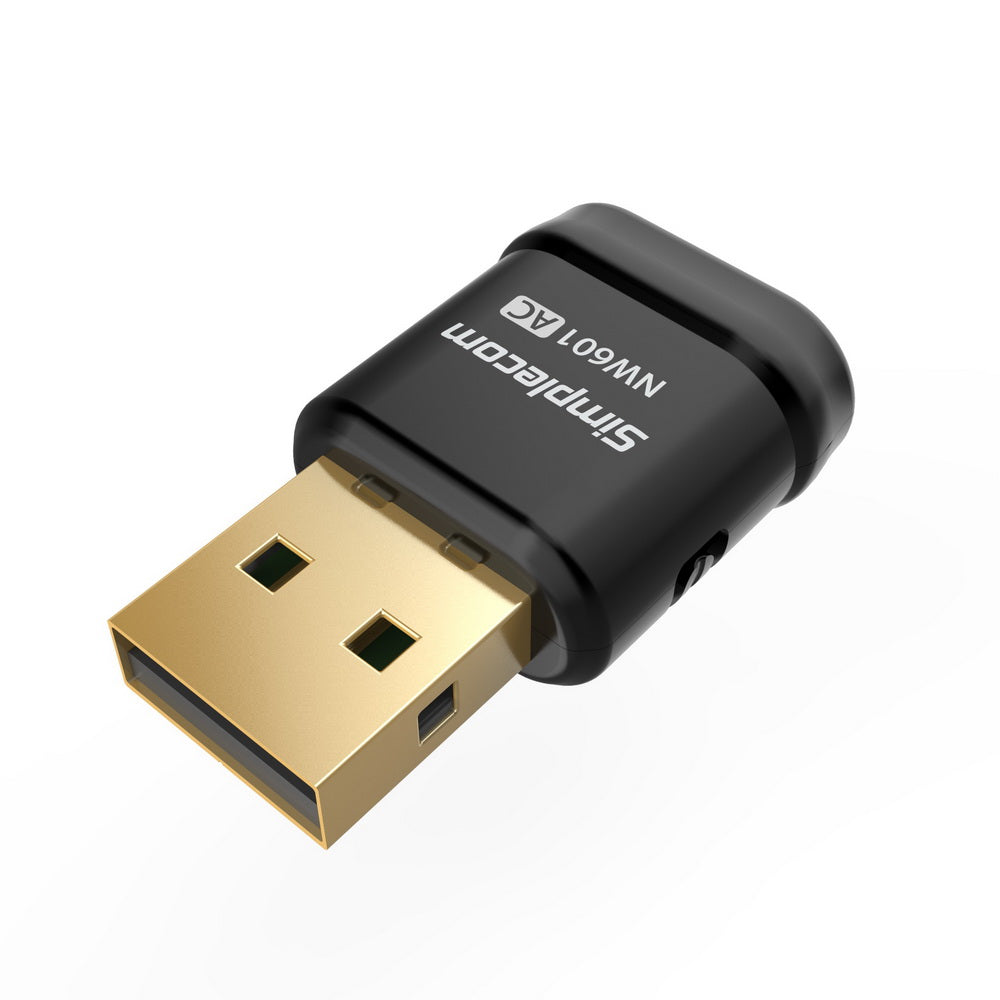 Simplecom NW601 AC600 Mini WiFi Dual Band Wireless USB Adapter V28-NW601