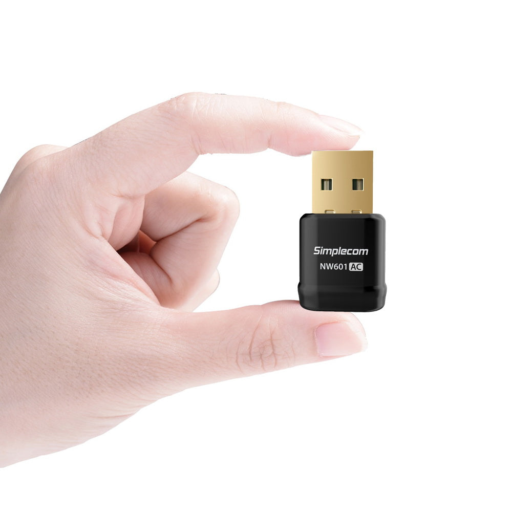Simplecom NW601 AC600 Mini WiFi Dual Band Wireless USB Adapter V28-NW601