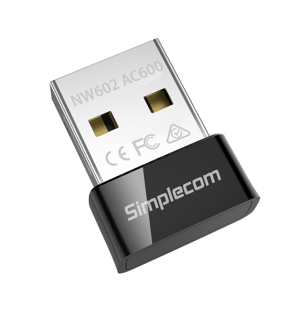 Simplecom NW602 AC600 Dual Band Nano USB WiFi Wireless Adapter V28-NW602