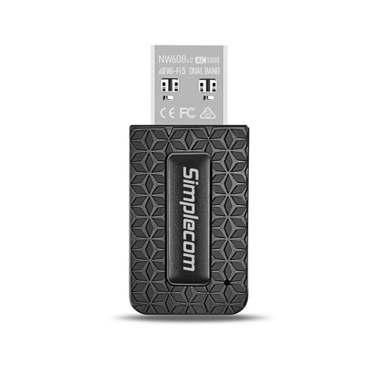 Simplecom NW608v2 WiFi 5 AC1300 Dual-Band USB 3.0 Wireless Adapter V28-NW608V2