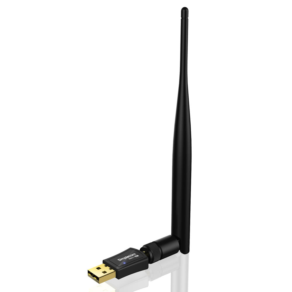 Simplecom NW611 AC600 WiFi Dual Band USB Adapter with 5dBi High Gain Antenna V28-NW611