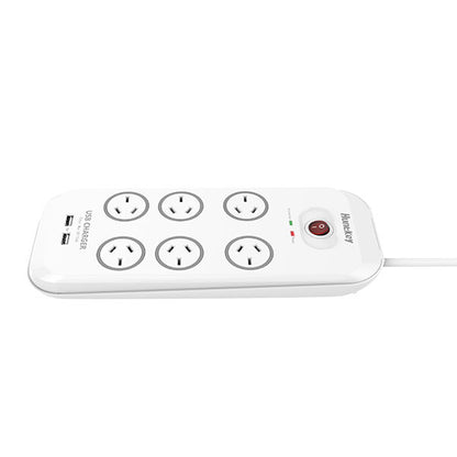 Huntkey 6-Outlet Surge Protector with 2 USB Charging Outlets (SAC607) V28-PSUHUNSAC607