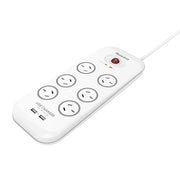 Huntkey 6-Outlet Surge Protector with 2 USB Charging Outlets (SAC607) V28-PSUHUNSAC607