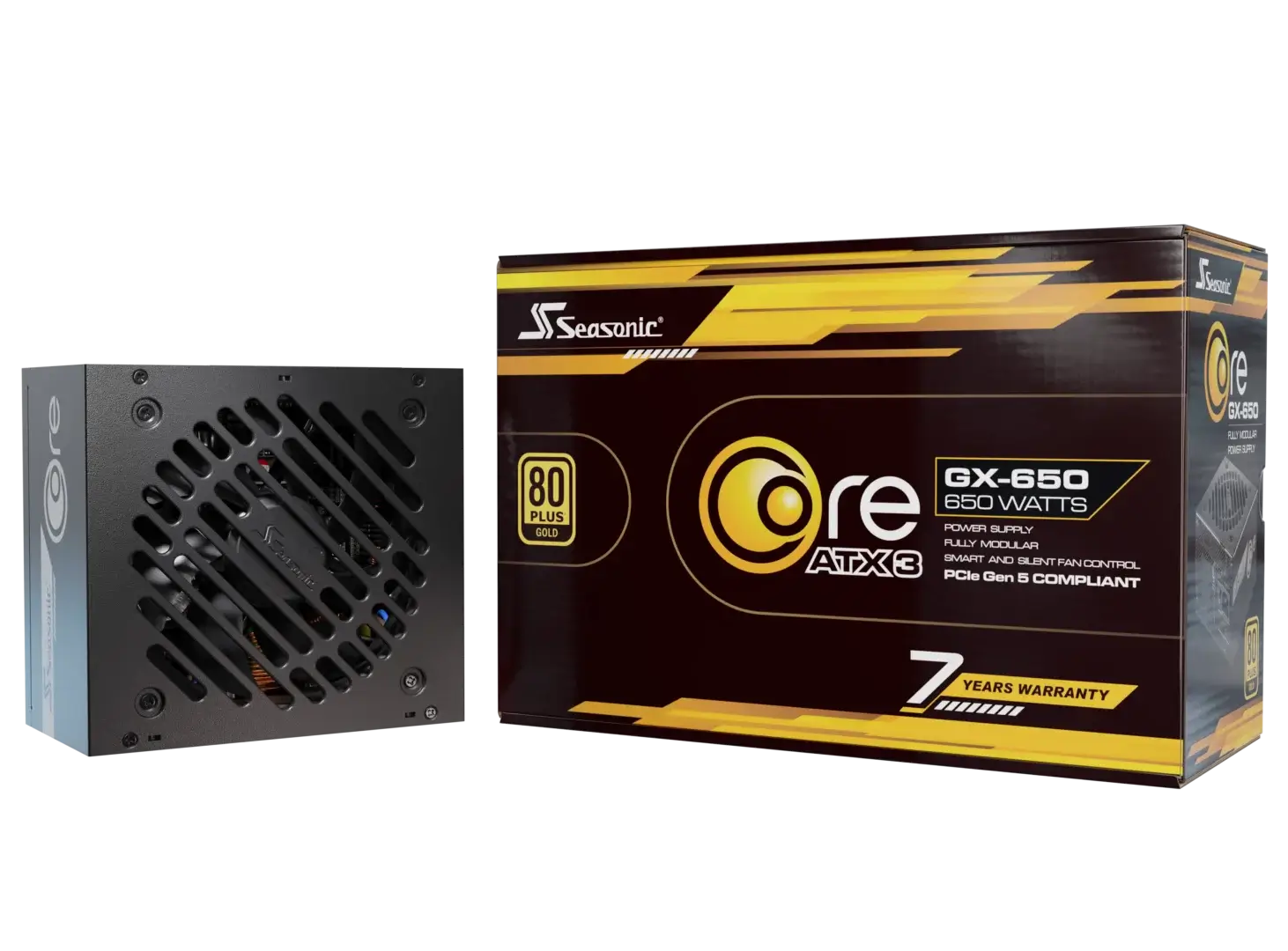 Seasonic Core GX-650 ATX3 80 Plus Gold Full Modular 650W PSU (SRP-CGX651-A5A32SF) V28-PSUSEACOREGX650V2