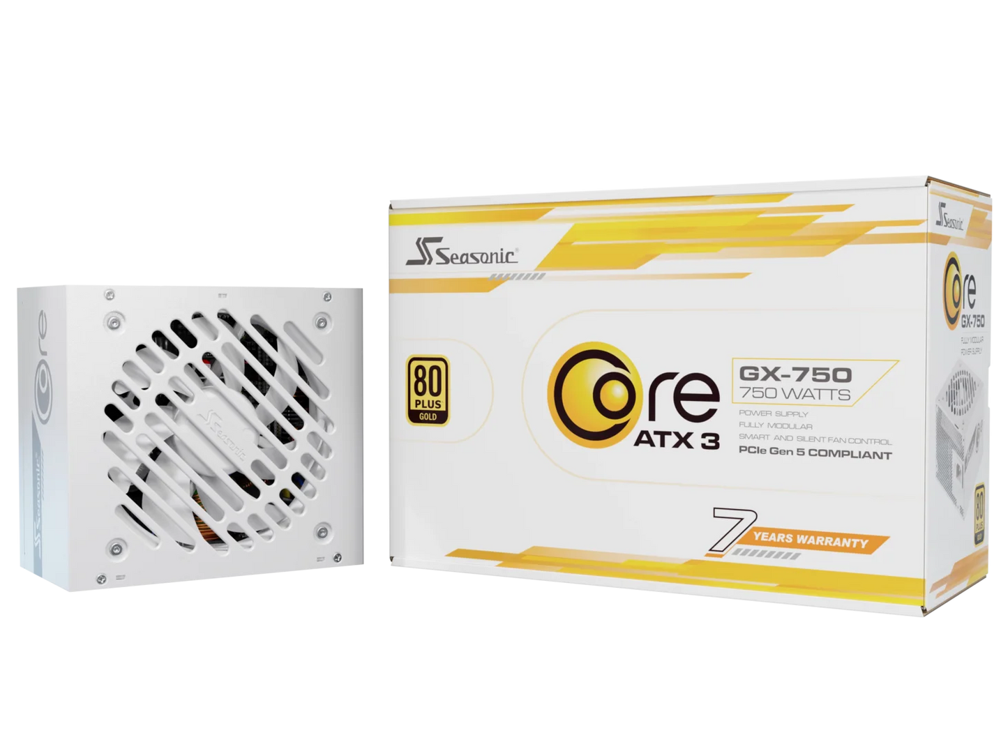 Seasonic CORE GX-750 White ATX 3.1 750W (SRP-CGX751-A5A32SF-WHITE) V28-PSUSEACOREWHITEGX750V2