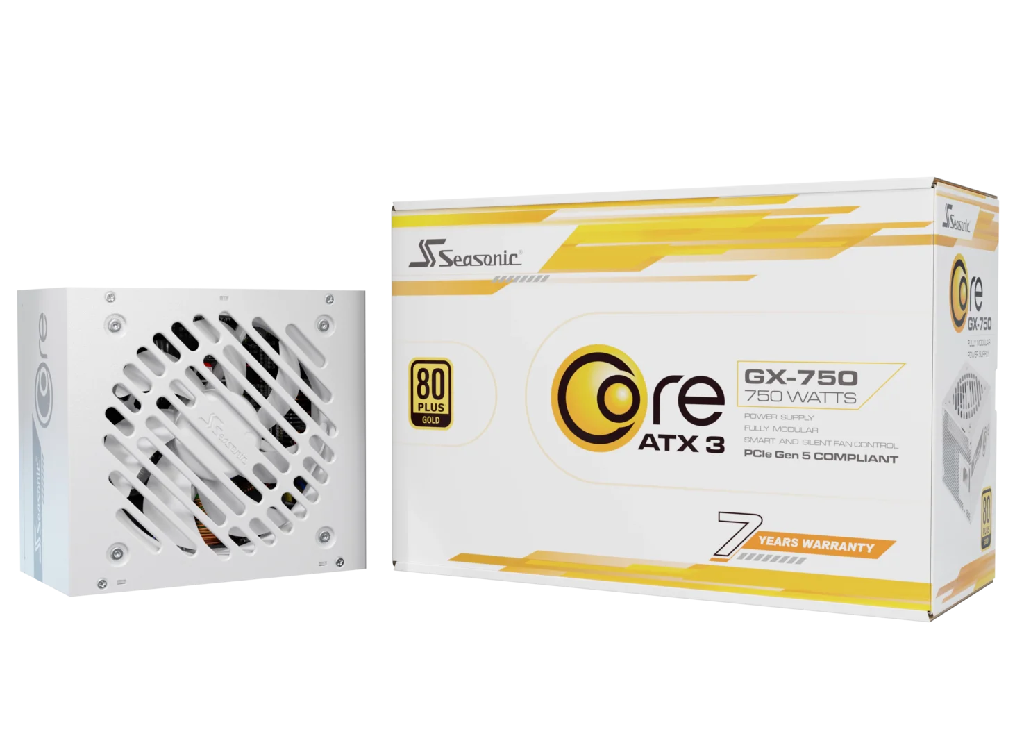 Seasonic CORE GX-750 White ATX 3.1 750W (SRP-CGX751-A5A32SF-WHITE) V28-PSUSEACOREWHITEGX750V2