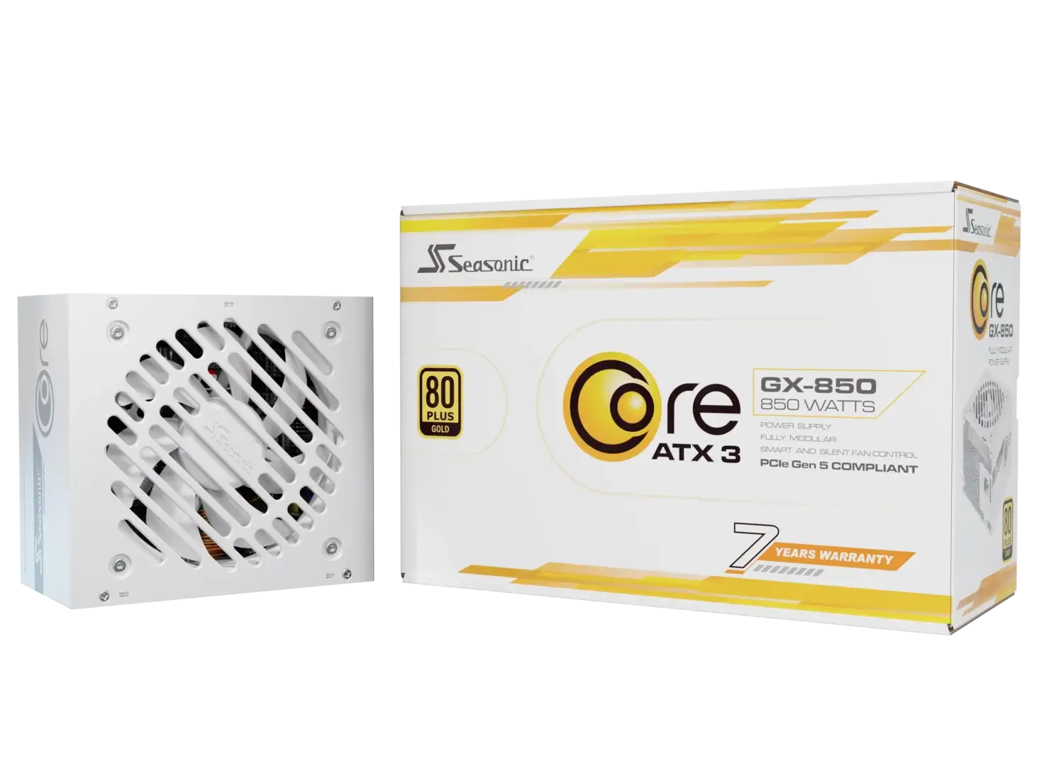 Seasonic CORE GX-850 White ATX 3.1 850W (SRP-CGX851-A5A32SF-WHITE) V28-PSUSEACOREWHITEGX850V2