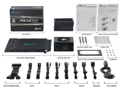 Seasonic FOCUS SPX-750 750W Fully Modular PSU V28-PSUSEAFOCUS750SPX