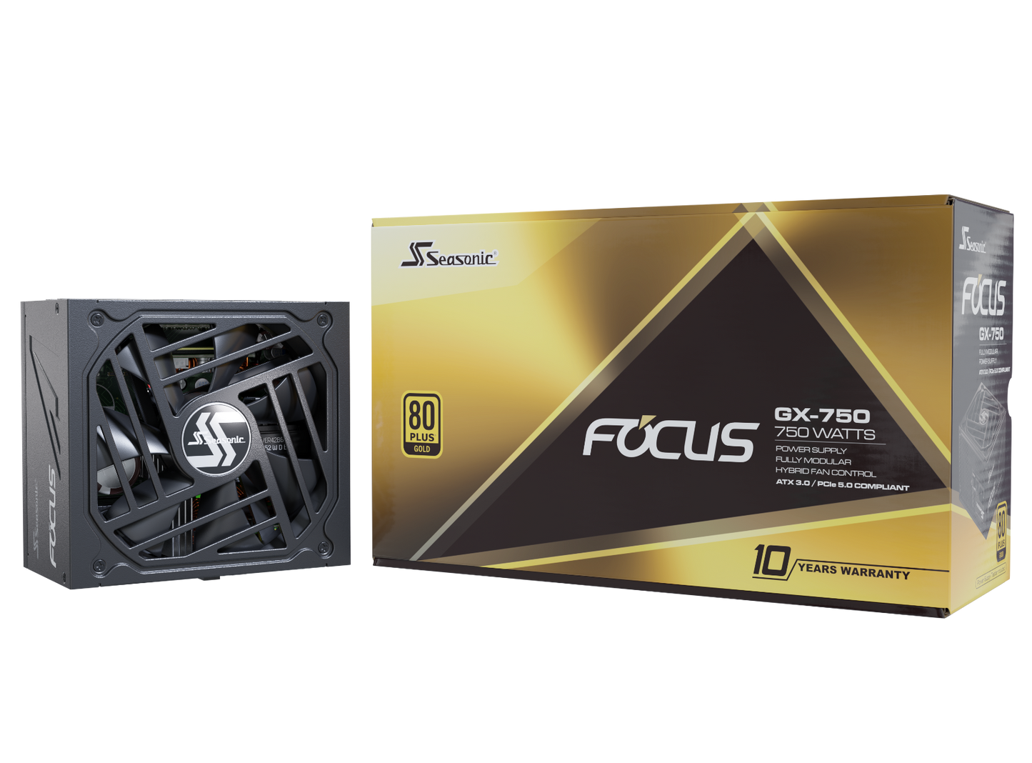 Seasonic FOCUS GX-750 ATX 3.0 750W Gold PSU (SSR-750FX3) V28-PSUSEAFOCUSGX750A3