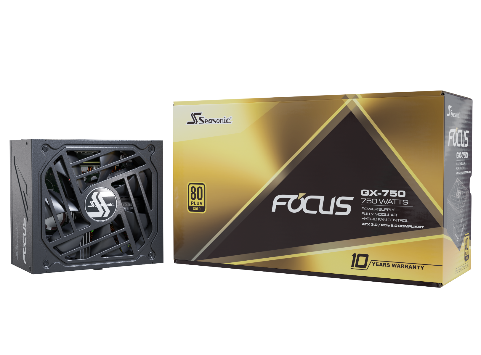 Seasonic FOCUS GX-750 ATX 3.0 750W Gold PSU (SSR-750FX3) V28-PSUSEAFOCUSGX750A3