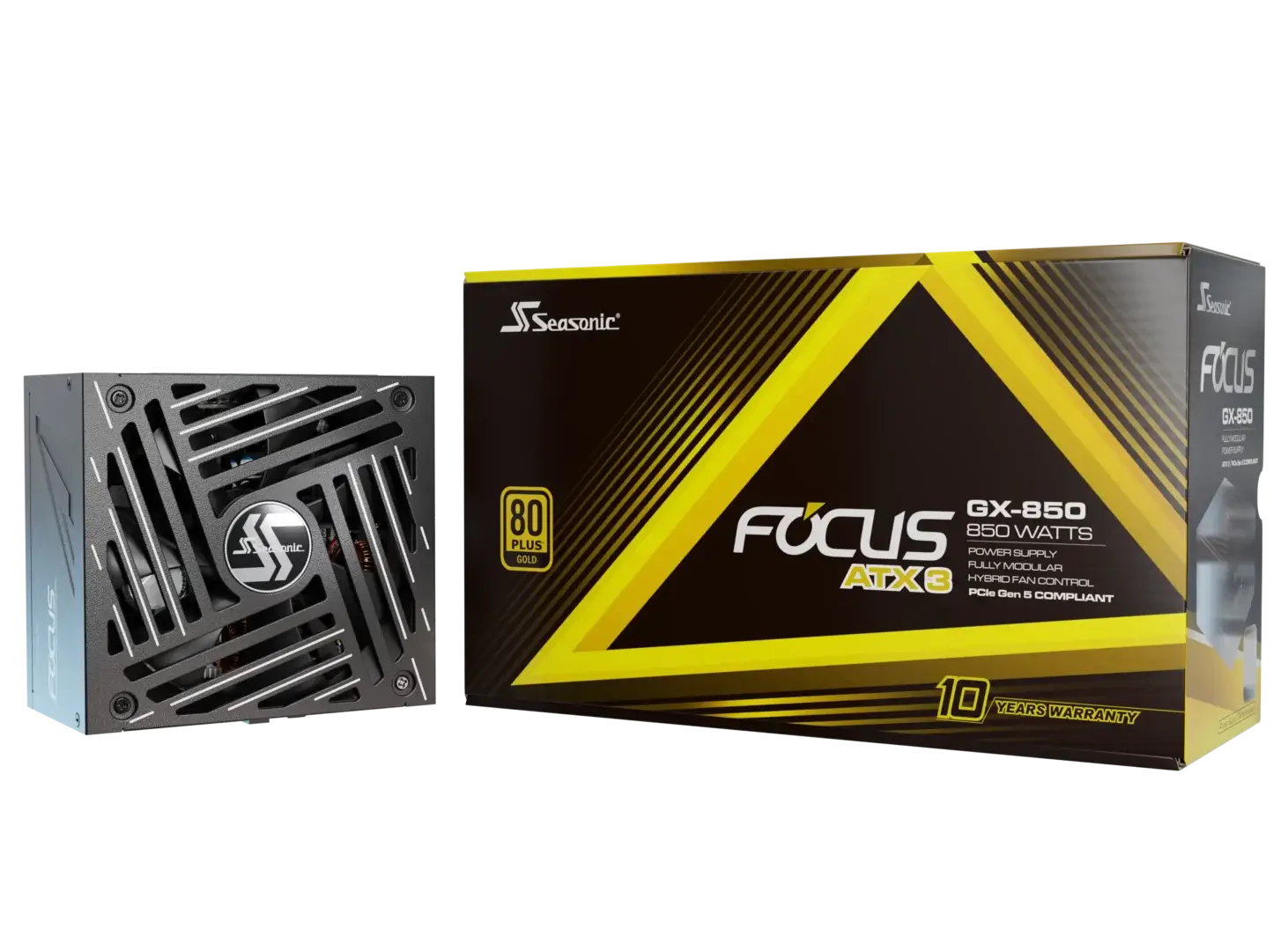 Seasonic 850W Focus GX-850 V4 Fully-Modular 80 PLUS Gold ATX3.1/PCIe 5.1 PSU SRP-FGX851-A5A32SF V28-PSUSEAFOCUSGX850V4