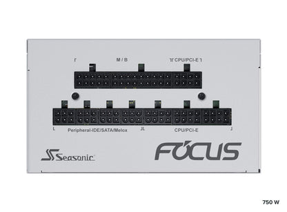 Seasonic FOCUS GX-750 White 750W ATX 3.0 Gold Modular PSU V28-PSUSEAFOCUSWHITE750GXA3