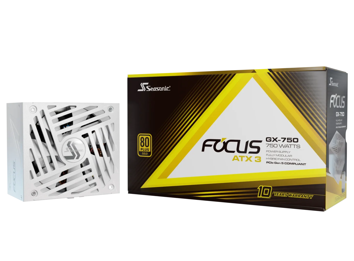 Seasonic 750W FOCUS GX-750 V4 White ATX 3.1 V28-PSUSEAFOCUSWHITEGX750V4
