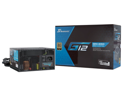 Seasonic 850W G12 V1.5 GM-850 Semi-Modular 80 PLUS Gold ATX PSU V28-PSUSEAG12GM850