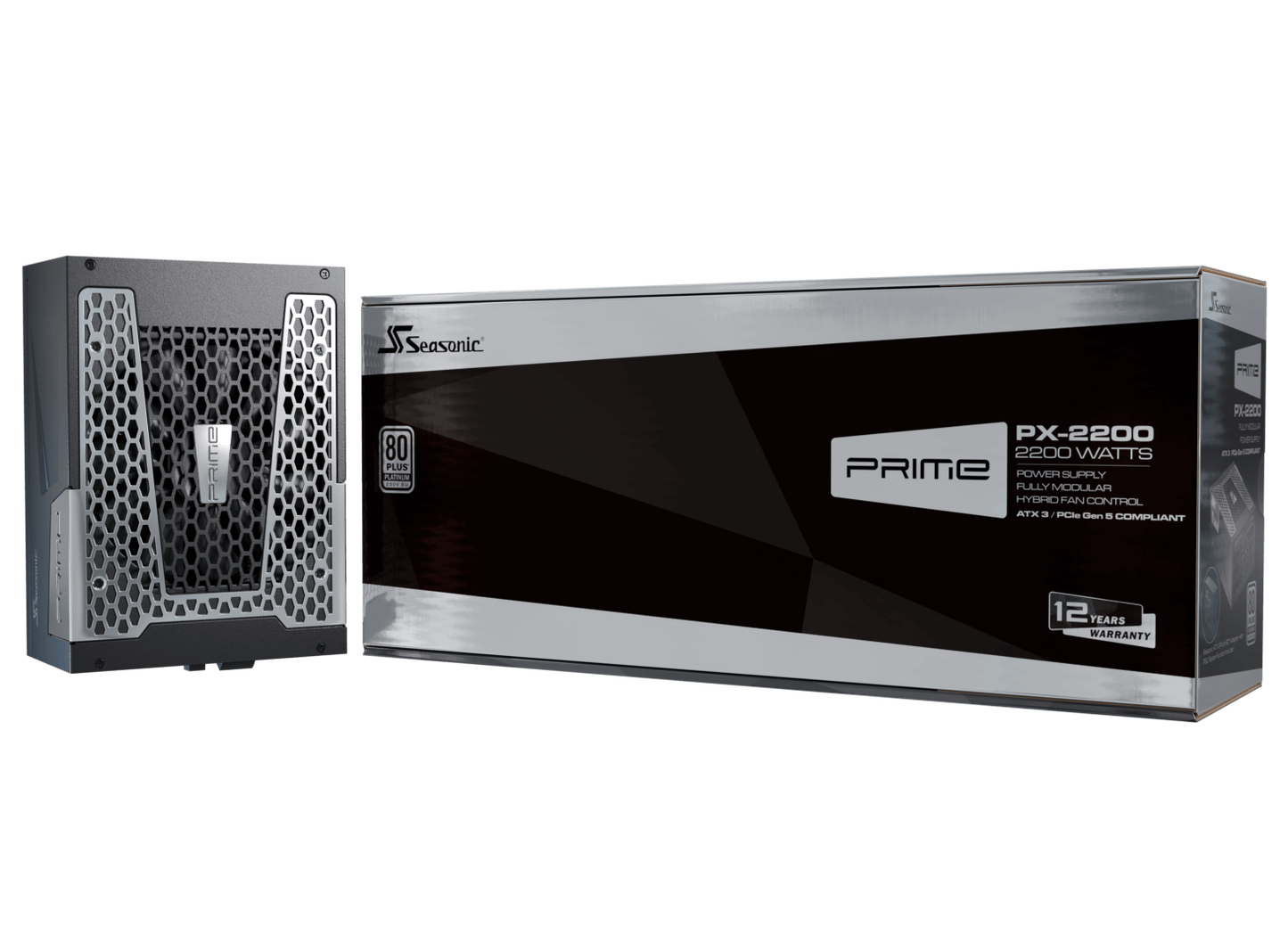 Seasonic 2200W Prime PX-2200 Fully-Modular 80 PLUS PLATINUM ATX3.1/PCIe 5.1 PSU V28-PSUSEAPX2200A3