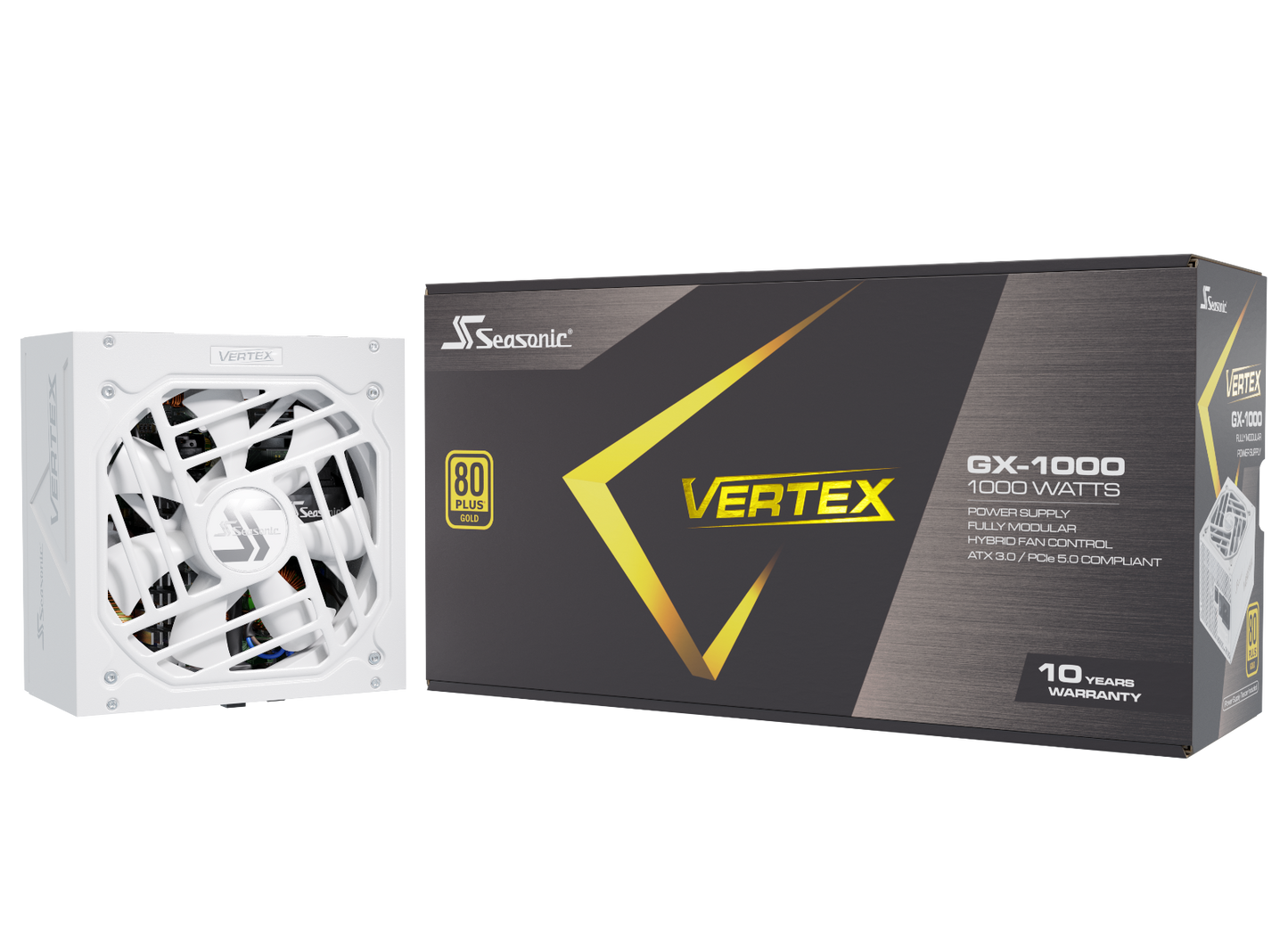 Seasonic VERTEX GX-1000 White 1000W ATX 3.0 Gold Modular PSU V28-PSUSEAVERTEXWHITEGX1000