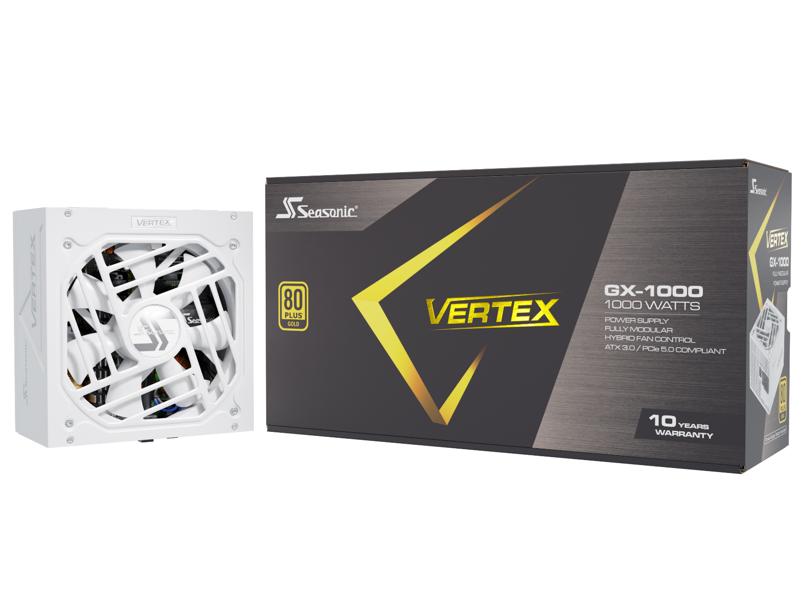 Seasonic VERTEX GX-1000 White 1000W ATX 3.0 Gold Modular PSU V28-PSUSEAVERTEXWHITEGX1000