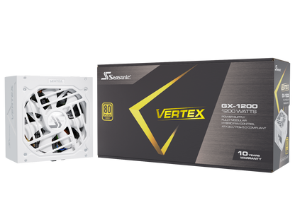 Seasonic VERTEX GX-1200 White 1200W ATX 3.0 Gold Modular PSU V28-PSUSEAVERTEXWHITEGX1200