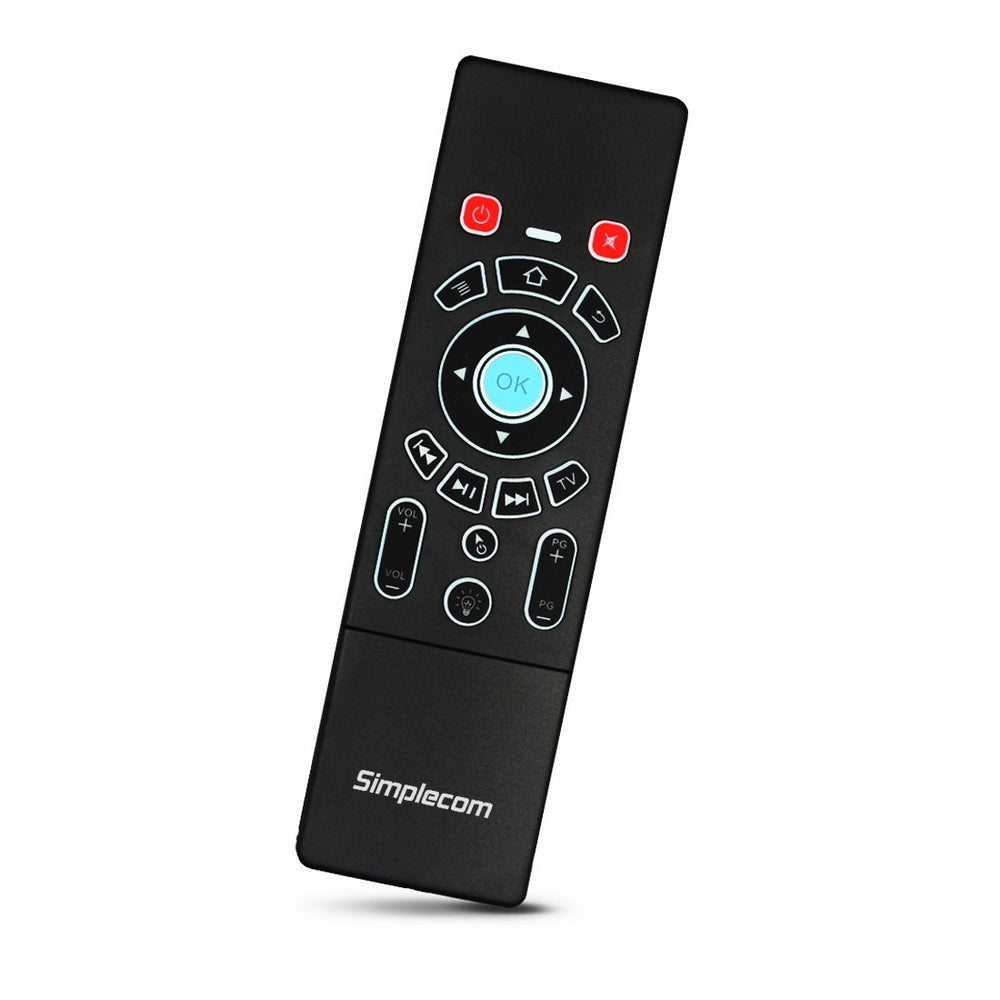 Simplecom RT250 Rechargeable 2.4GHz Wireless Remote Air Mouse Keyboard with Touch Pad and Backlight V28-RT250