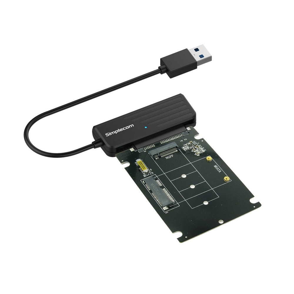 Simplecom SA225 USB3.0 to mSATA + M.2 (NGFF B Key) 2 In 1 Combo Adapter V28-SA225