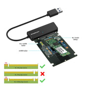 Simplecom SA225 USB3.0 to mSATA + M.2 (NGFF B Key) 2 In 1 Combo Adapter V28-SA225