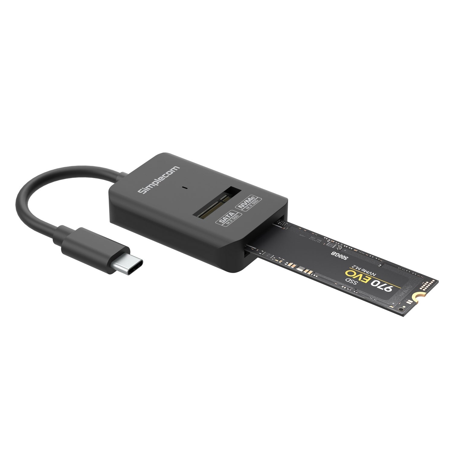 Simplecom SA506 NVMe / SATA Dual Protocol M.2 SSD to USB-C Adapter Converter USB 3.2 Gen 2 10Gbps V28-SA506