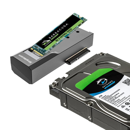 Simplecom SA536 USB to M.2 and SATA 2-IN-1 Adapter for 2.5"/3.5" HDD & NVMe/SATA M.2 SSD with Power Supply V28-SA536