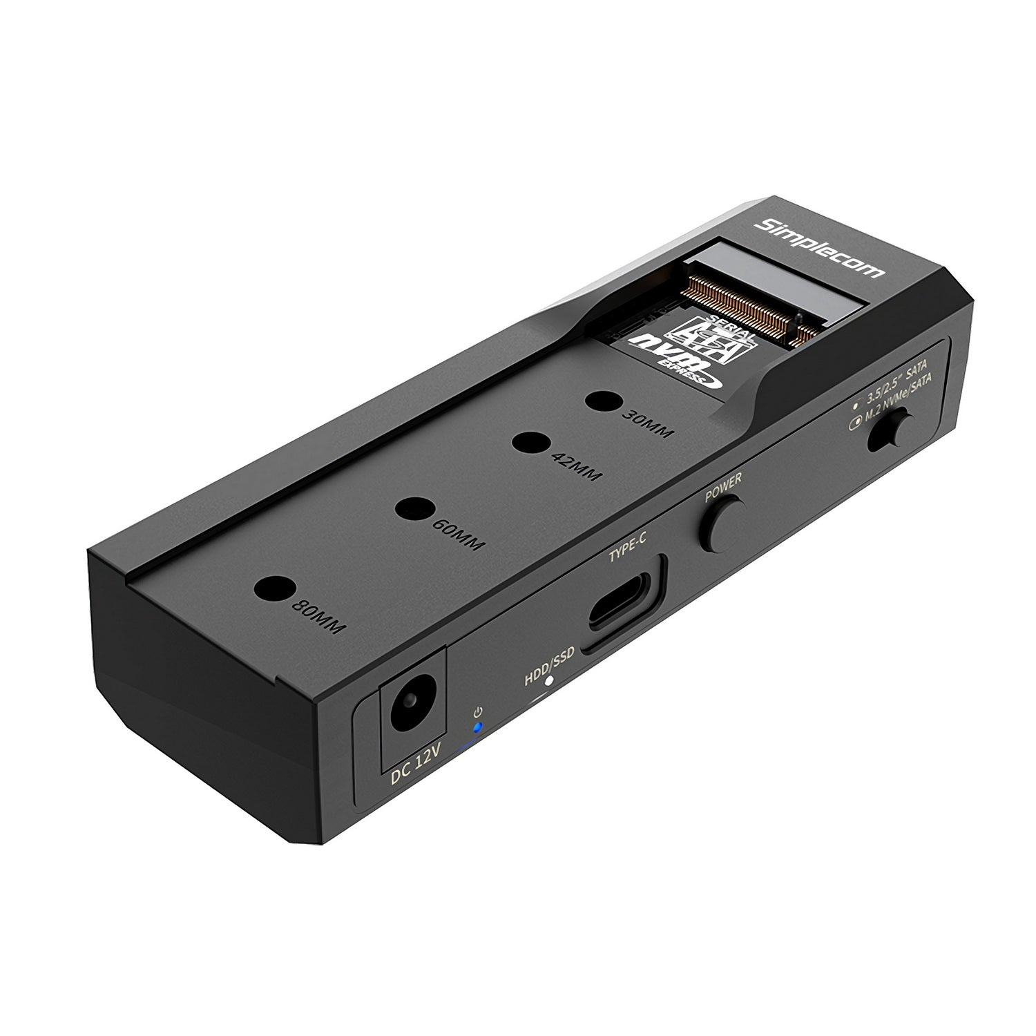 Simplecom SA536 USB to M.2 and SATA 2-IN-1 Adapter for 2.5"/3.5" HDD & NVMe/SATA M.2 SSD with Power Supply V28-SA536