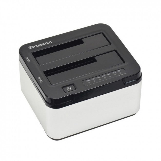 Simplecom SD322 Dual Bay USB 3.0 Aluminium Docking Station for 2.5" and 3.5" SATA HDD Silver V28-SD322-SL