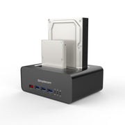 Simplecom SD352 USB 3.0 to Dual SATA Aluminium Docking Station with 3-Port Hub and 1 Port 2.1A USB Charger V28-SD352