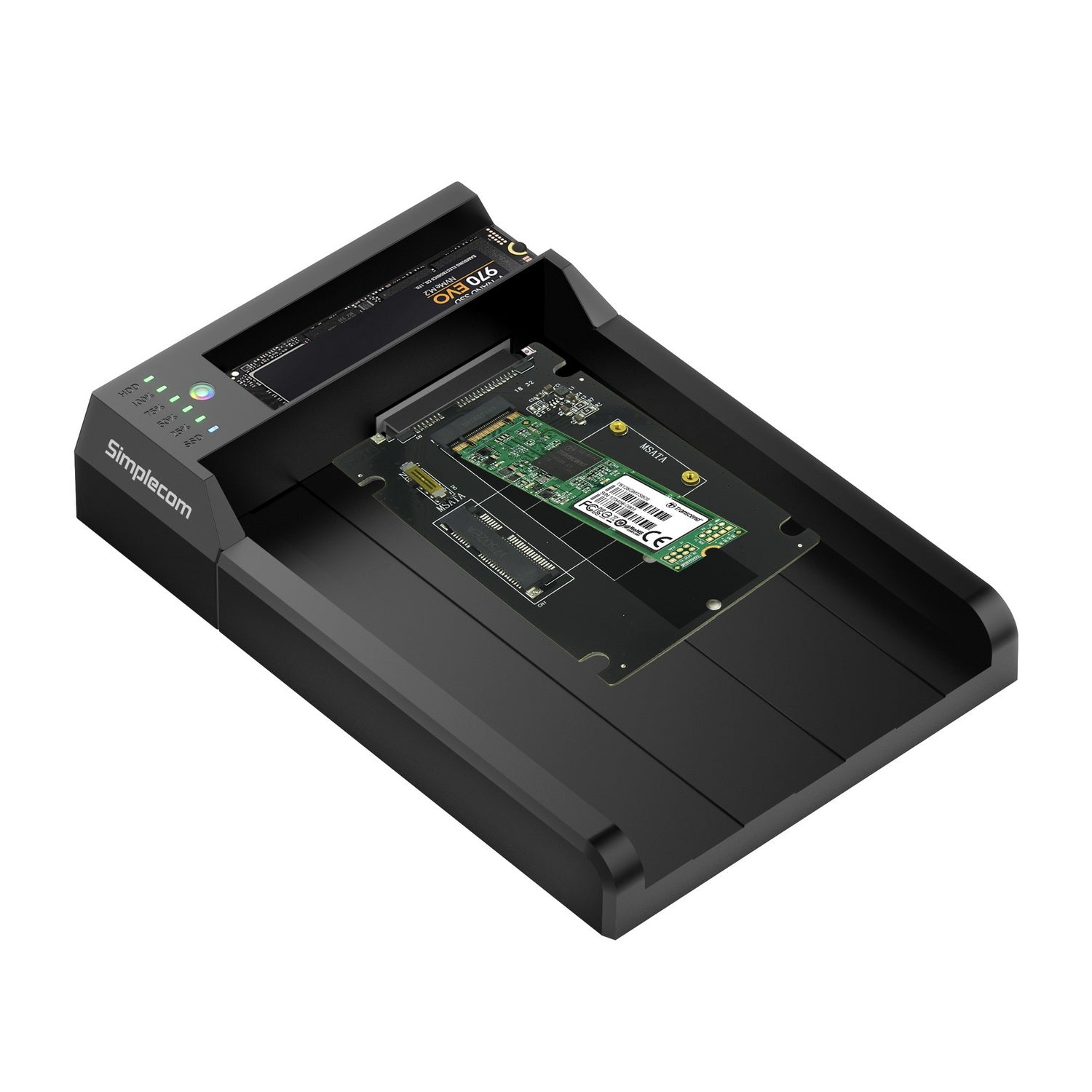 Simplecom SD570 NVMe M.2 + SATA HDD and SSD Dual Bay Docking Station USB 3.2 Gen 2 10Gbps Offline Clone V28-SD570