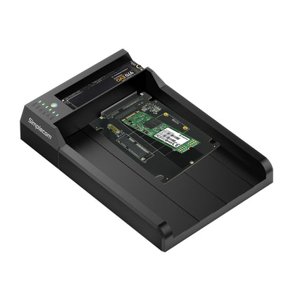 Simplecom SD570 NVMe M.2 + SATA HDD and SSD Dual Bay Docking Station USB 3.2 Gen 2 10Gbps Offline Clone V28-SD570