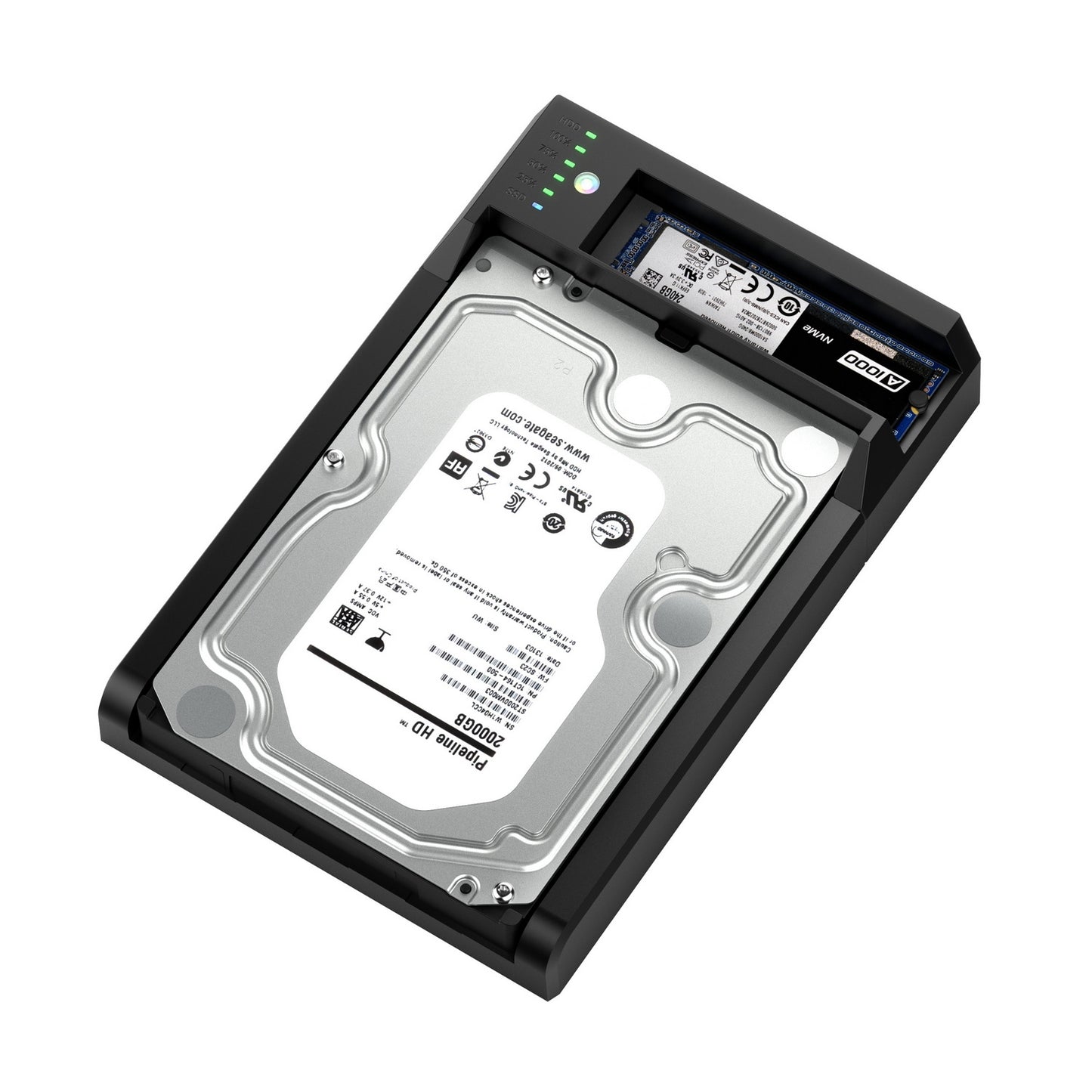 Simplecom SD570 NVMe M.2 + SATA HDD and SSD Dual Bay Docking Station USB 3.2 Gen 2 10Gbps Offline Clone V28-SD570