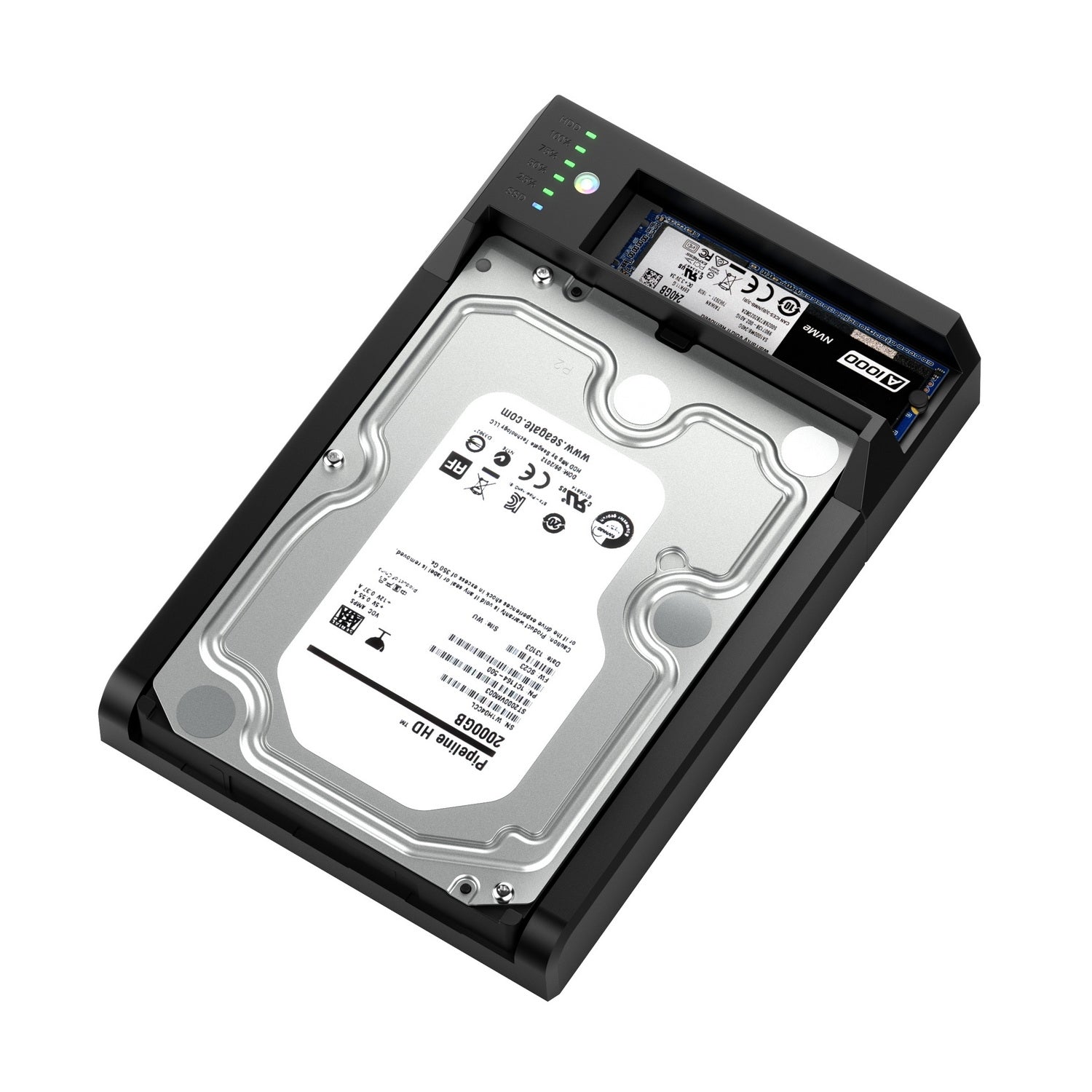 Simplecom SD570 NVMe M.2 + SATA HDD and SSD Dual Bay Docking Station USB 3.2 Gen 2 10Gbps Offline Clone V28-SD570