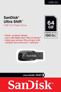 SanDisk 64GB Ultra Shift USB 3.0 Flash Drive SDCZ410-064G-G46 V28-SDCZ410-064G-G46
