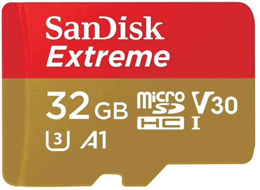 SANDISK SDSQXAF-032G-GN6MN 32GB MICRO SDHC EXTREME A1 V30, UHS-I/ U3, 100MB/s ,NO SD ADAPTER V28-SDSQXAF-032G-GN6MN