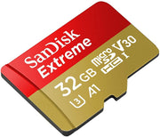 SANDISK SDSQXAF-032G-GN6MN 32GB MICRO SDHC EXTREME A1 V30, UHS-I/ U3, 100MB/s ,NO SD ADAPTER V28-SDSQXAF-032G-GN6MN