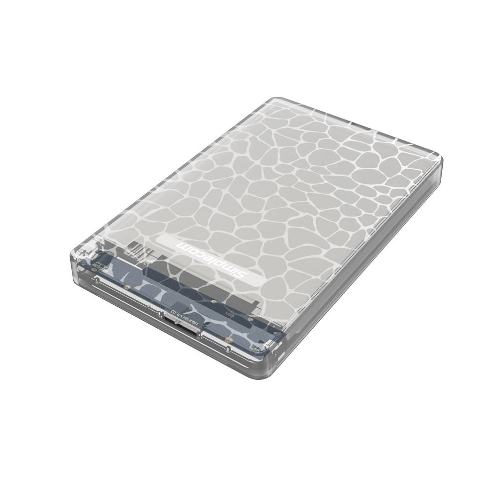 Simplecom SE101 Compact Tool-Free 2.5'' SATA to USB 3.0 HDD/SSD Enclosure Transparent Clear V28-SE101-CL