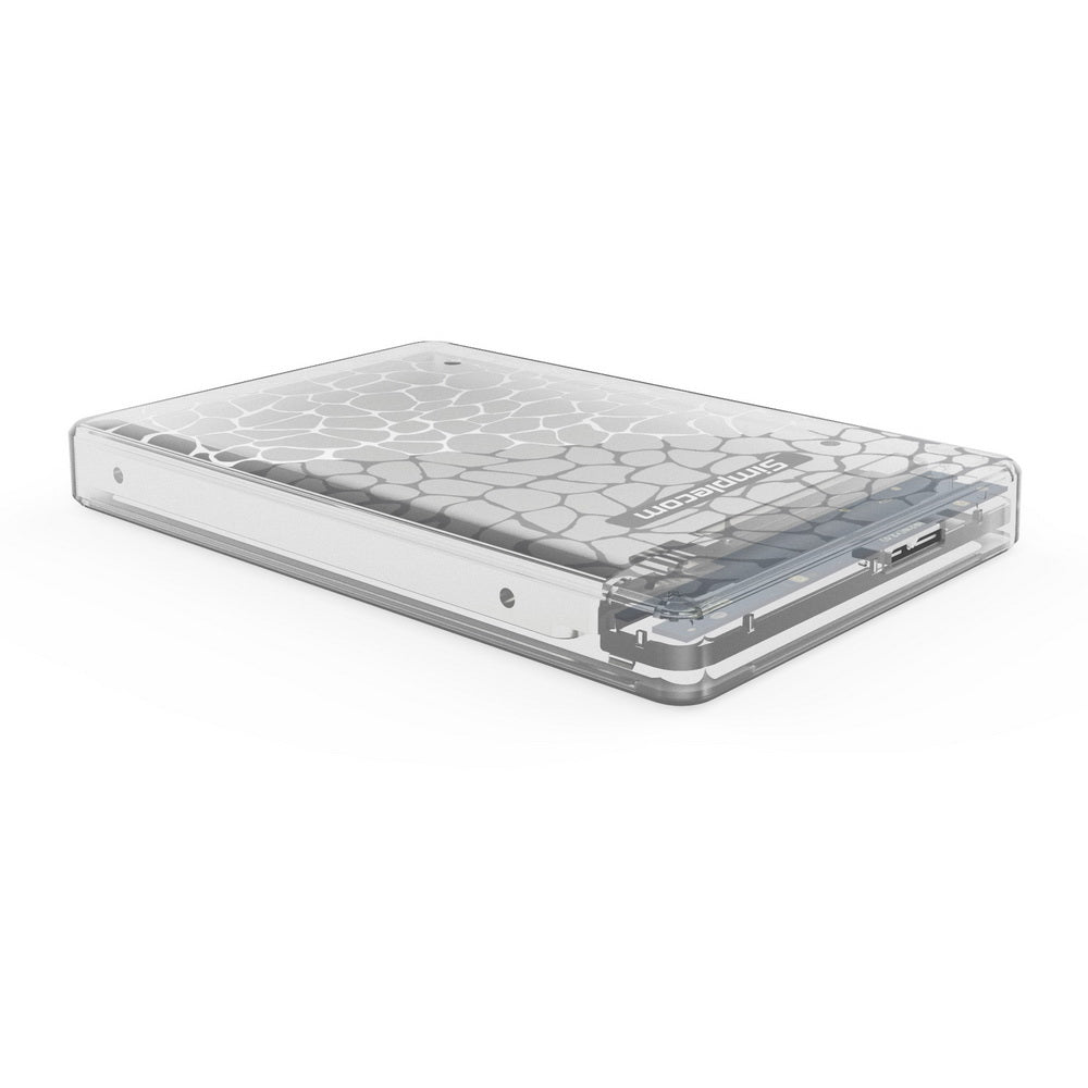 Simplecom SE101 Compact Tool-Free 2.5'' SATA to USB 3.0 HDD/SSD Enclosure Transparent Clear V28-SE101-CL