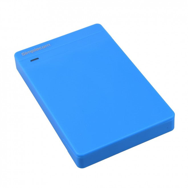 Simplecom SE203 Tool Free 2.5" SATA HDD SSD to USB 3.0 Hard Drive Enclosure Blue V28-SE203-BL